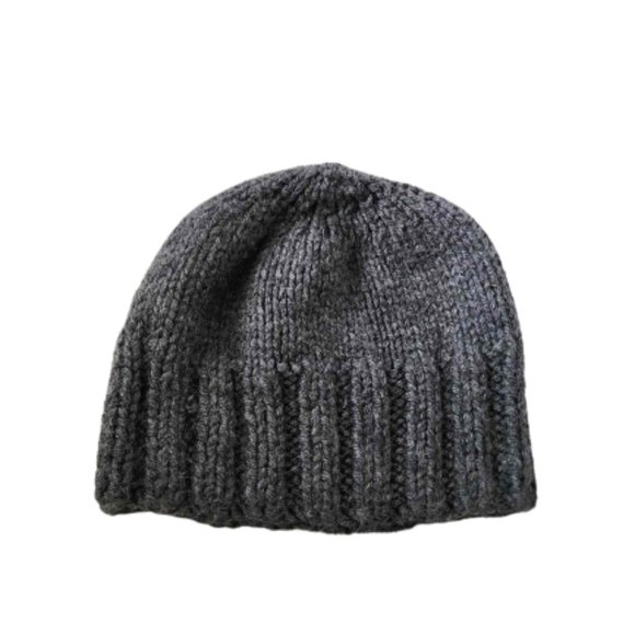 Handknit dark gray hat & scarf set - Picture 3 of 10